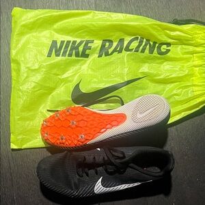 Nike Racing Black and Orange Spikes with Yellow Bag Track Spikes